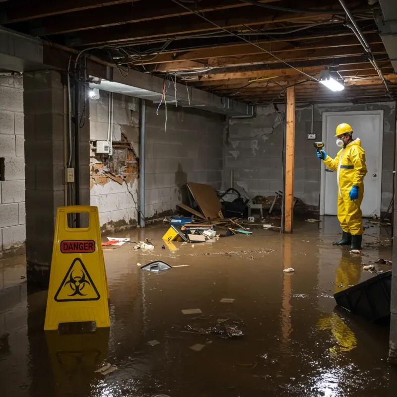 Flooded Basement Electrical Hazard in Mooresville, NC Property